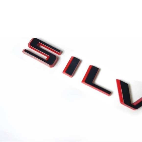 2021-2019 OEM 3 Pack Silverado LTZ Emblems 3D Letters Badges Replacement Redline - Picture 3 of 6